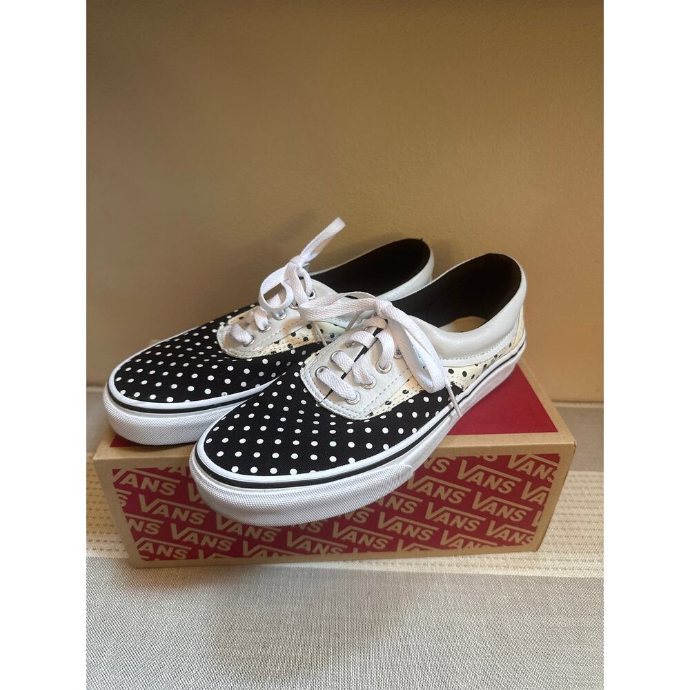Vans Era "Outside In" Sneakers Black/White Polka Dot Size 8.5